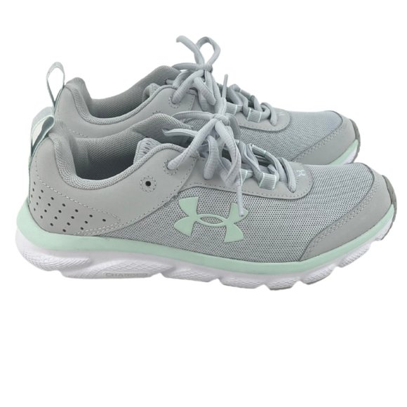 Under Armour | Women's Charged Assert 8 | Grey & Green | Size 6.5 - Picture 4 of 6
